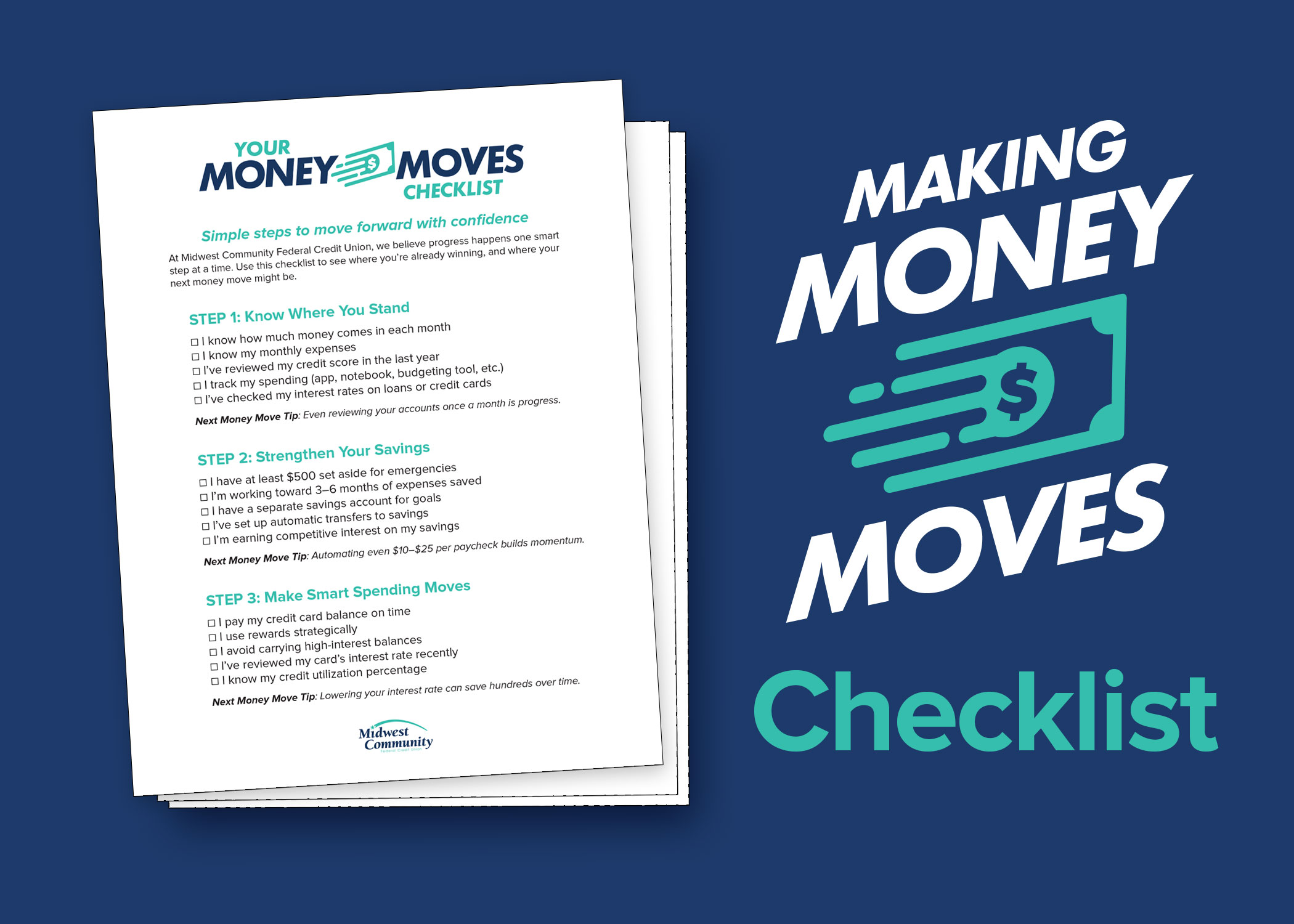 Money Moves Checklist | Midwest Community Federal Credit Union
